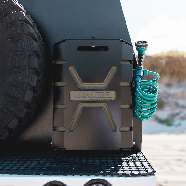 Lockable 22L Jerry Can Holder - Black from ONTAP Products